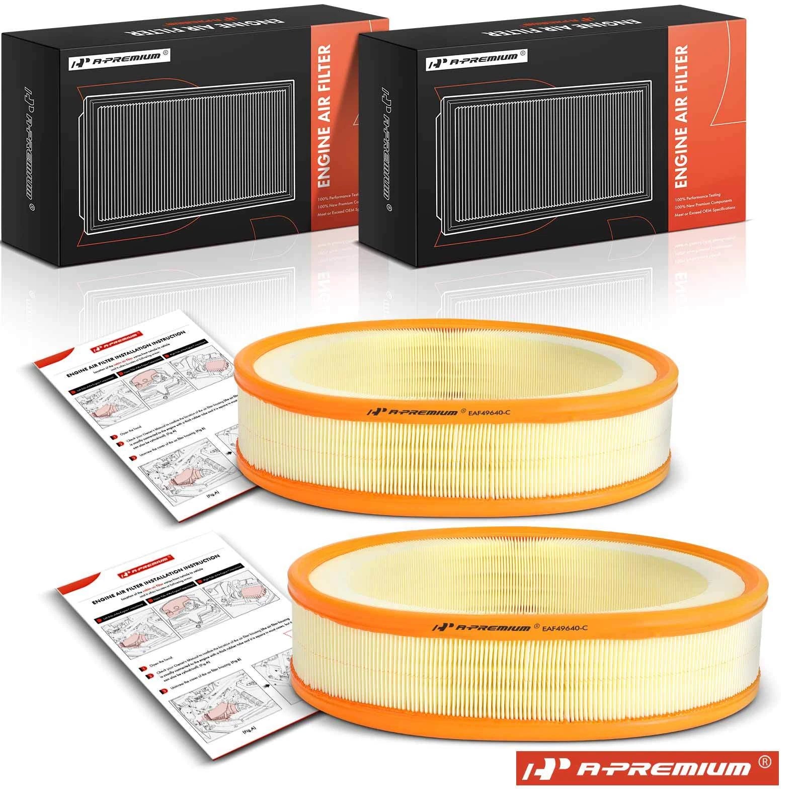 2X Engine Air Filter for Mercedes-Benz 300E, 300TE, 300CE (1986–1992)