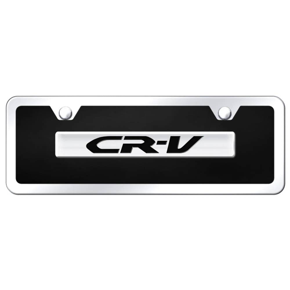 Chrome on Black Acrylic License Plate Kit - Officially Licensed for Honda CR-V
