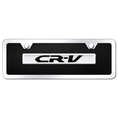 Chrome on Black Acrylic License Plate Kit - Officially Licensed for Honda CR-V