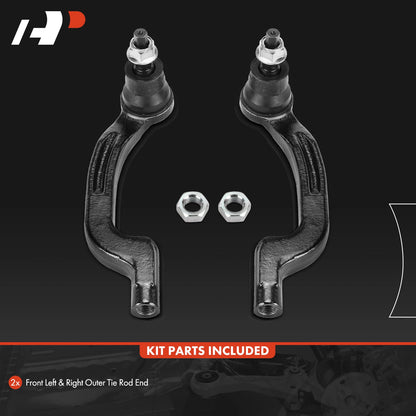 2X Front Outer Tie Rod Ends for Benz CLA250 (2014–2019) INFINITI QX30 (2017–2019)