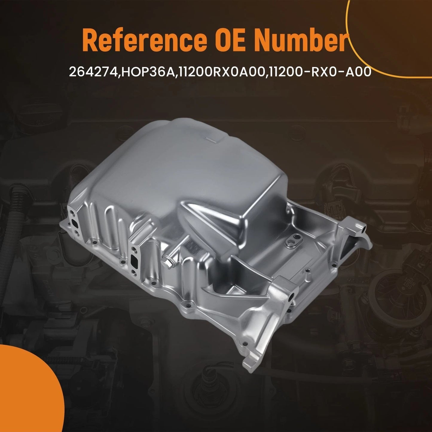 Aluminum Oil Pan for Honda Civic/Acura ILX 2.4L (2012–2015)