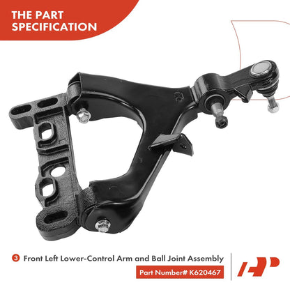 10x Control Arm with Ball Joints for Chevy GMC Envoy (2002–2009)