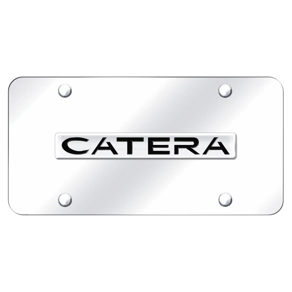 Chrome Name on Chrome License Plate - Officially Licensed for Cadillac Catera