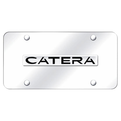 Chrome Name on Chrome License Plate - Officially Licensed for Cadillac Catera