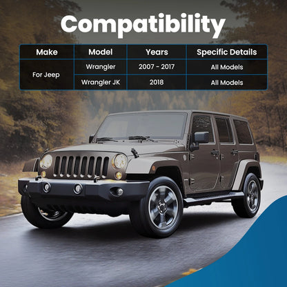Front Inner Outer Tie Rod End Links Suspension Kit for Jeep Wrangler JK (2018–2018)