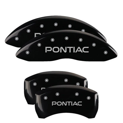 Front and Rear Black Caliper Covers for 1998-2002 Pontiac Firebird by MGP