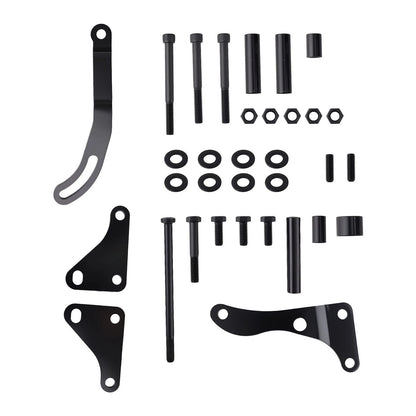 Engine Drive Mounting Kit for Chevy SBC 1958–1986 Long Water Pump (Black)