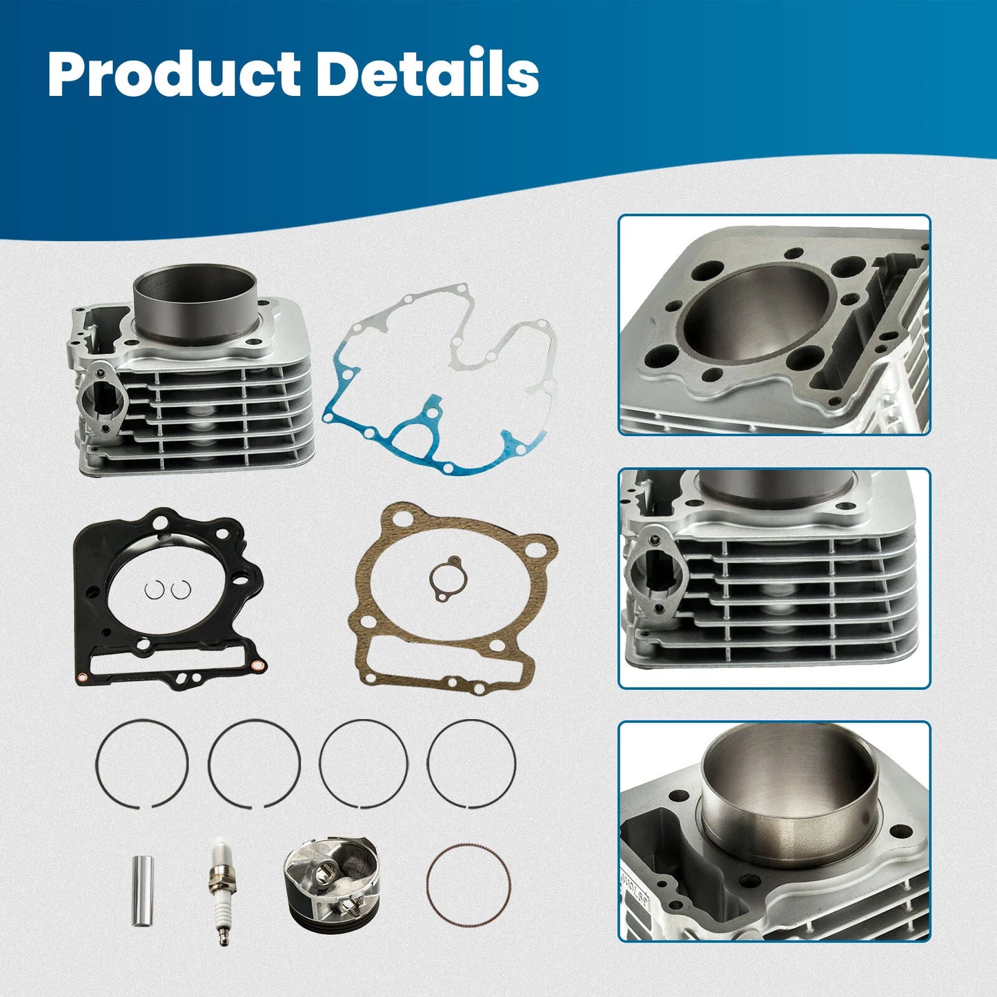 Cylinder Piston Gasket Top End Kit for Honda Sportrax 400 TRX400EX (1999–2008)