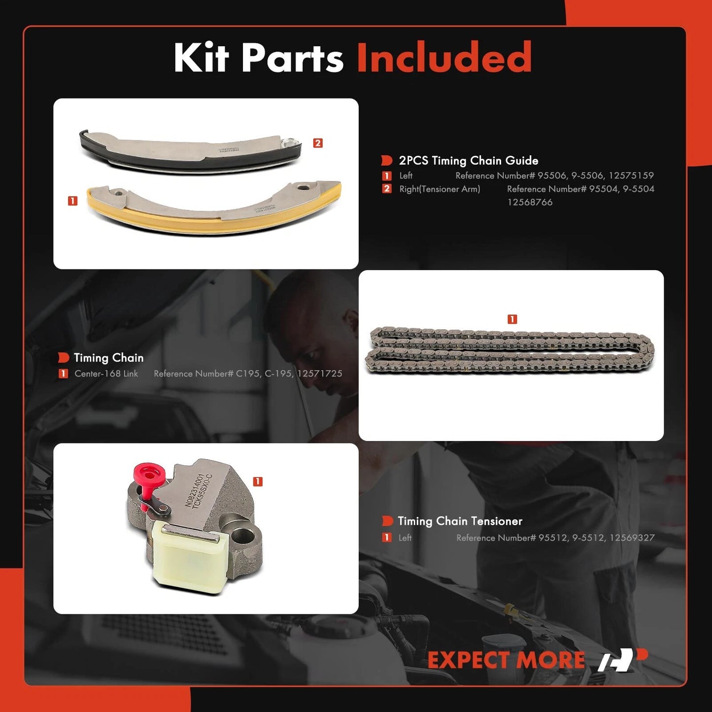 4X Timing Chain Kit for Chevrolet Colorado GMC Canyon (2004–2006)