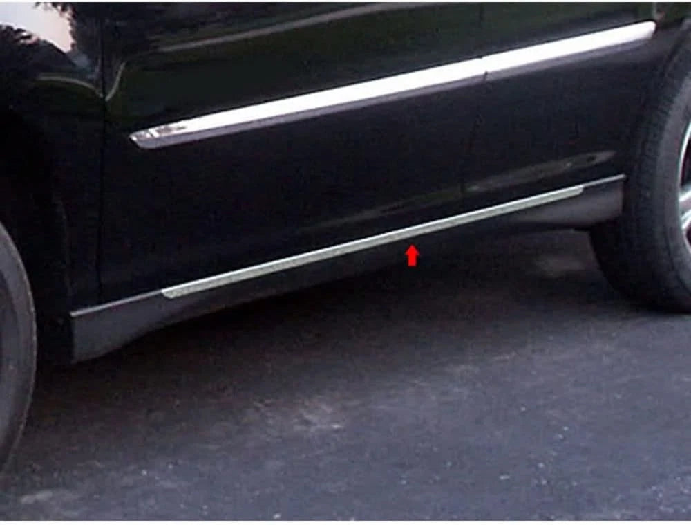 2p Luxury FX Chrome 1 1/4' Lower Rocker Molding Trim for 2007-2009 Lexus RX350