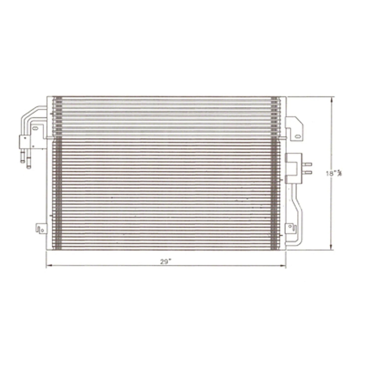Replacement A/C Condenser Stock Repair Part For 2008 Ford Escape