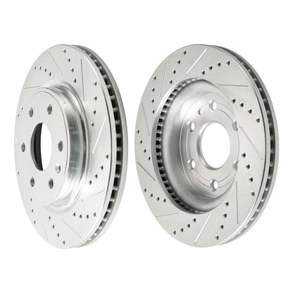 Front Drilled & Slotted Brake Rotors for GMC Acadia (2007–2016)
