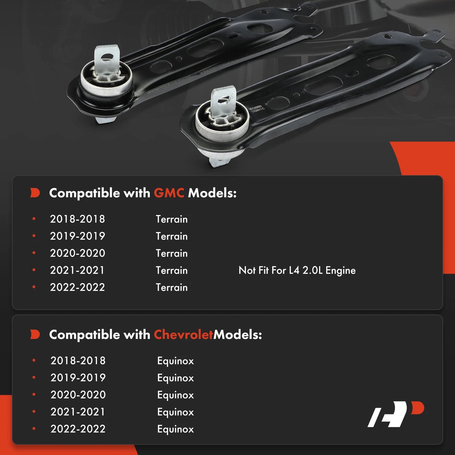 2X Rear Trailing Arm for Chevrolet Equinox GMC Terrain (2018–2022)