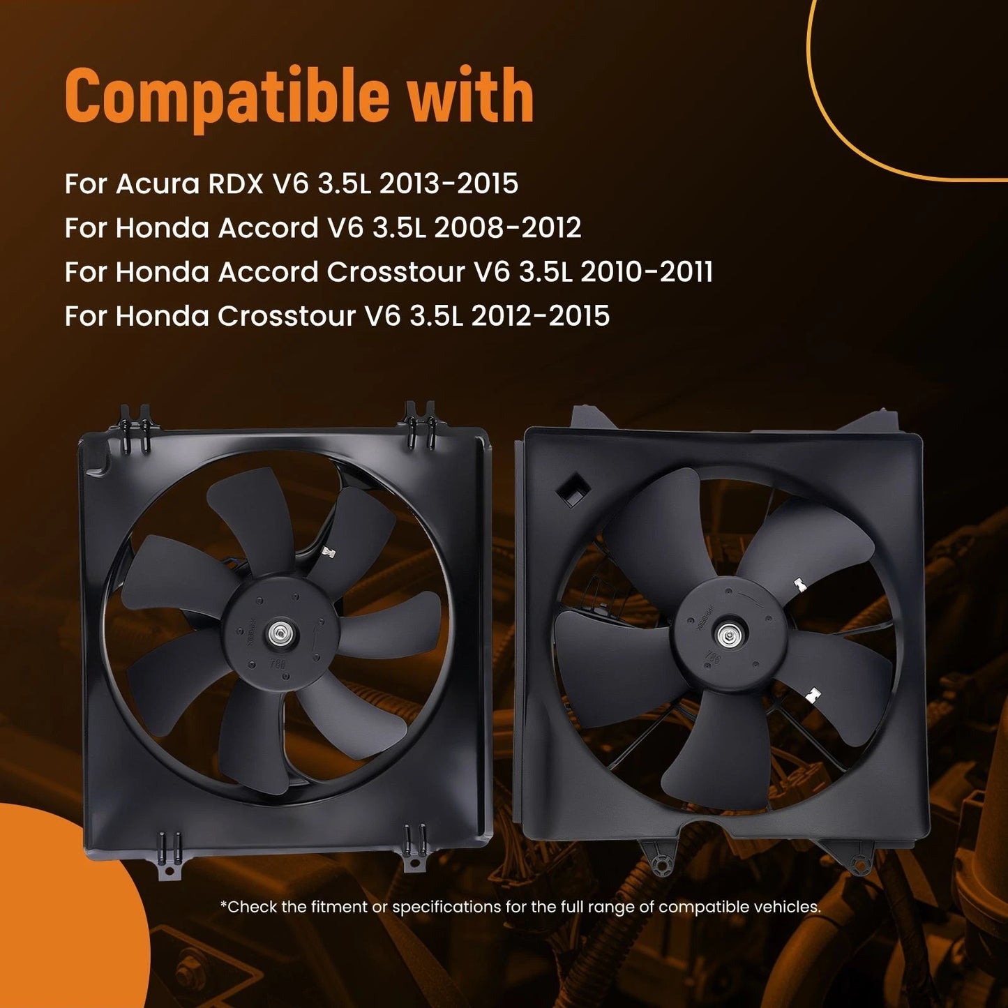 Cooling Fan for Honda Accord Crosstour (2010–2011)
