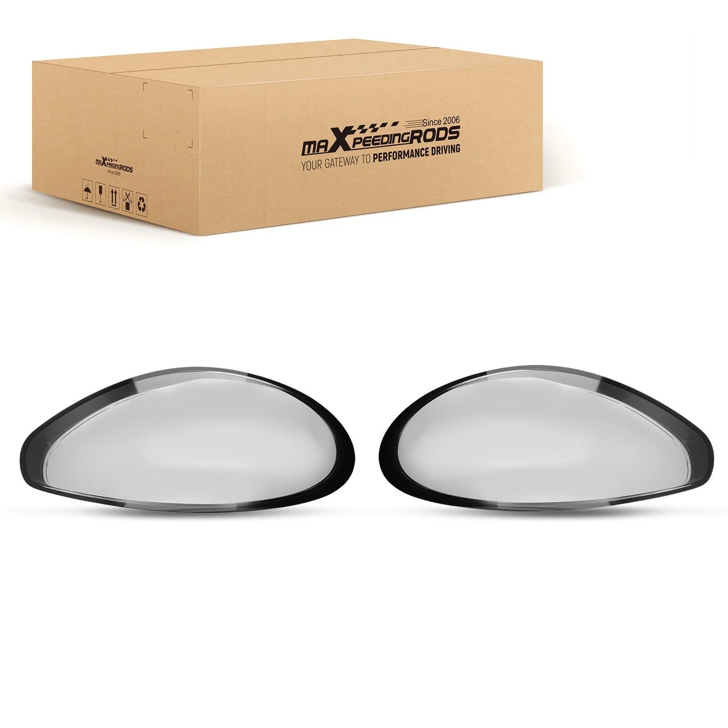 Front Headlamp Lens Covers for Porsche 981 Boxster Cayman (2014–2016)