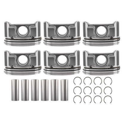 Engine Piston Set with Rings for Chrysler Dodge 2.7L V6 DOHC (1998-2010)