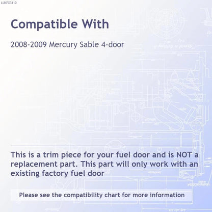Fuel Gas Door Cover Replacement for 2008–2009 Mercury Sable 4-door