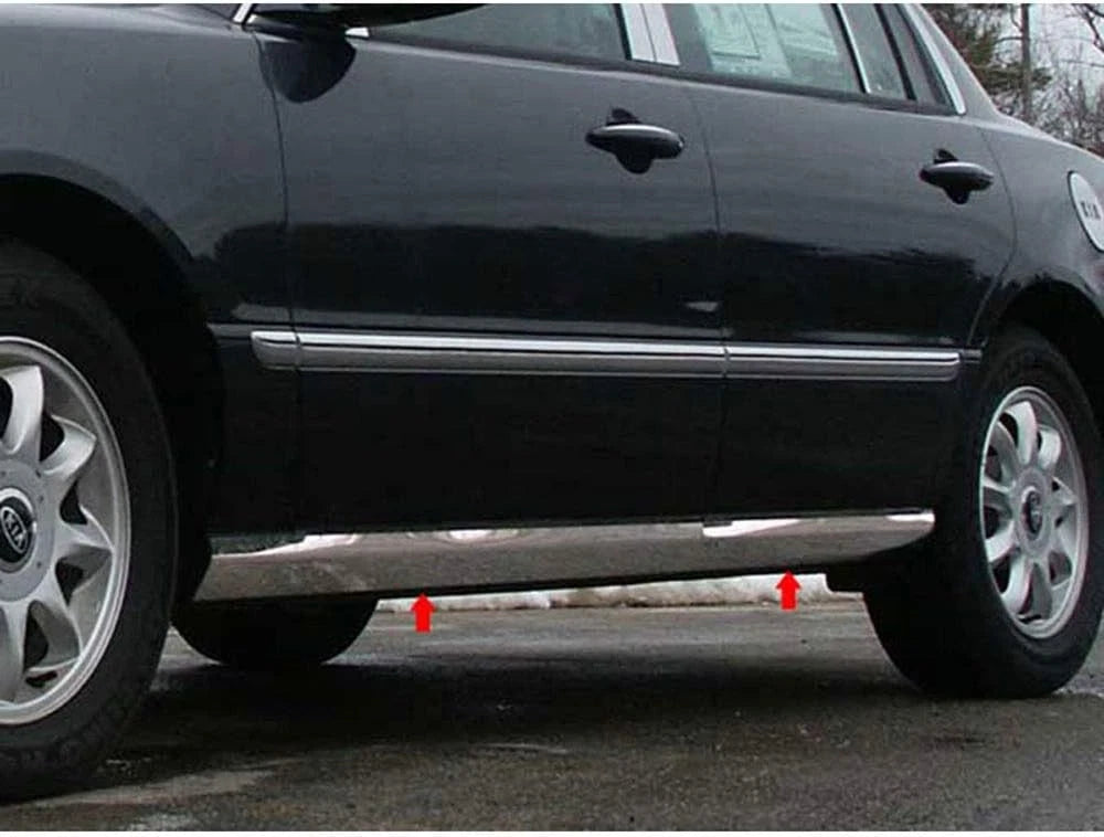4p Luxury FX Chrome 3 3/8' Lower Rocker Molding Trim for 04-10 Kia Amanti