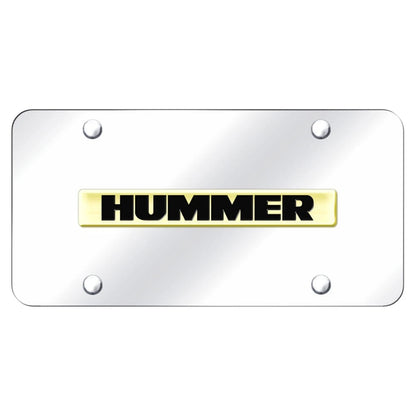 Gold Name on Chrome License Plate - Officially Licensed for Hummer