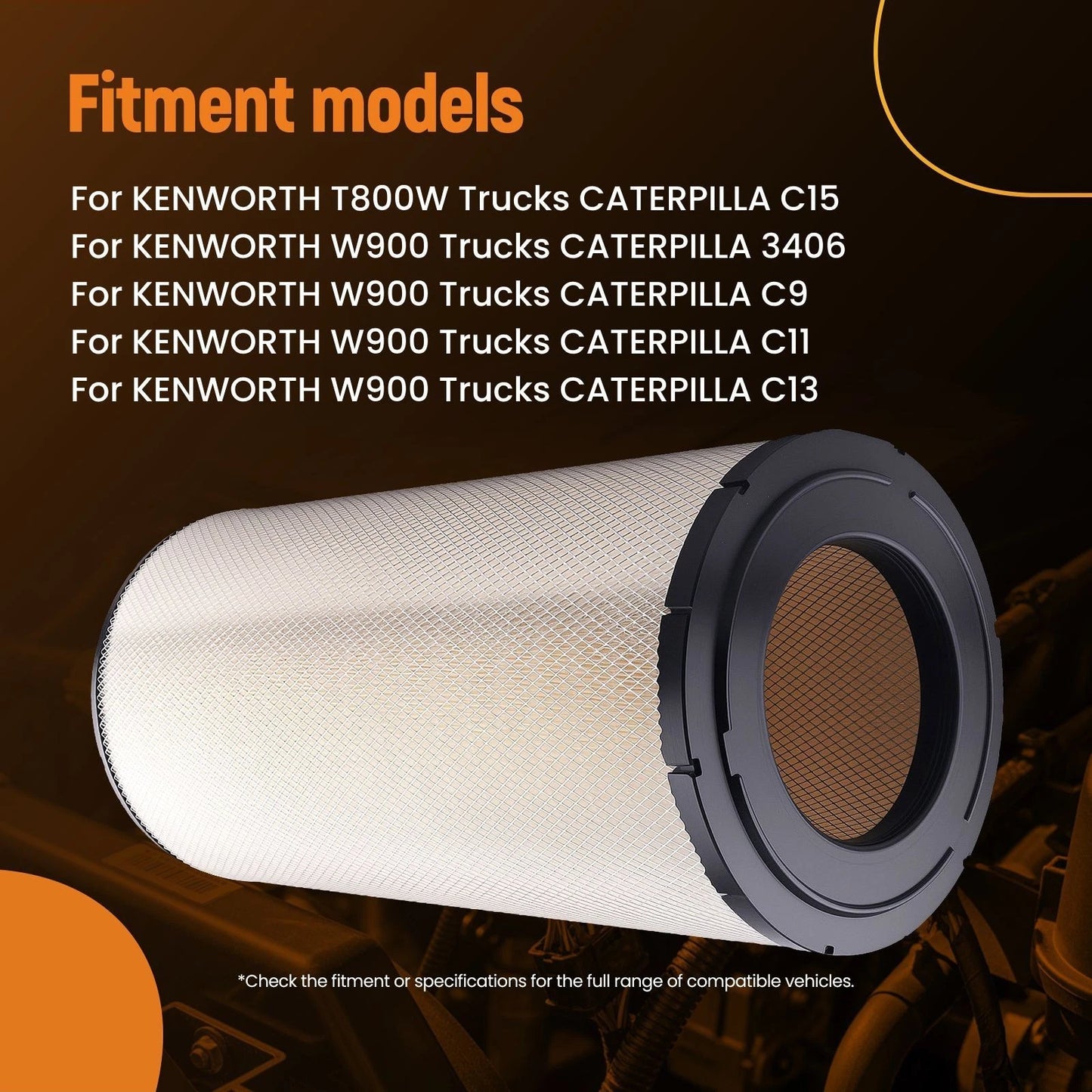 Heavy Duty Air Filter for Western Star 4900 Peterbilt (1990–2014)