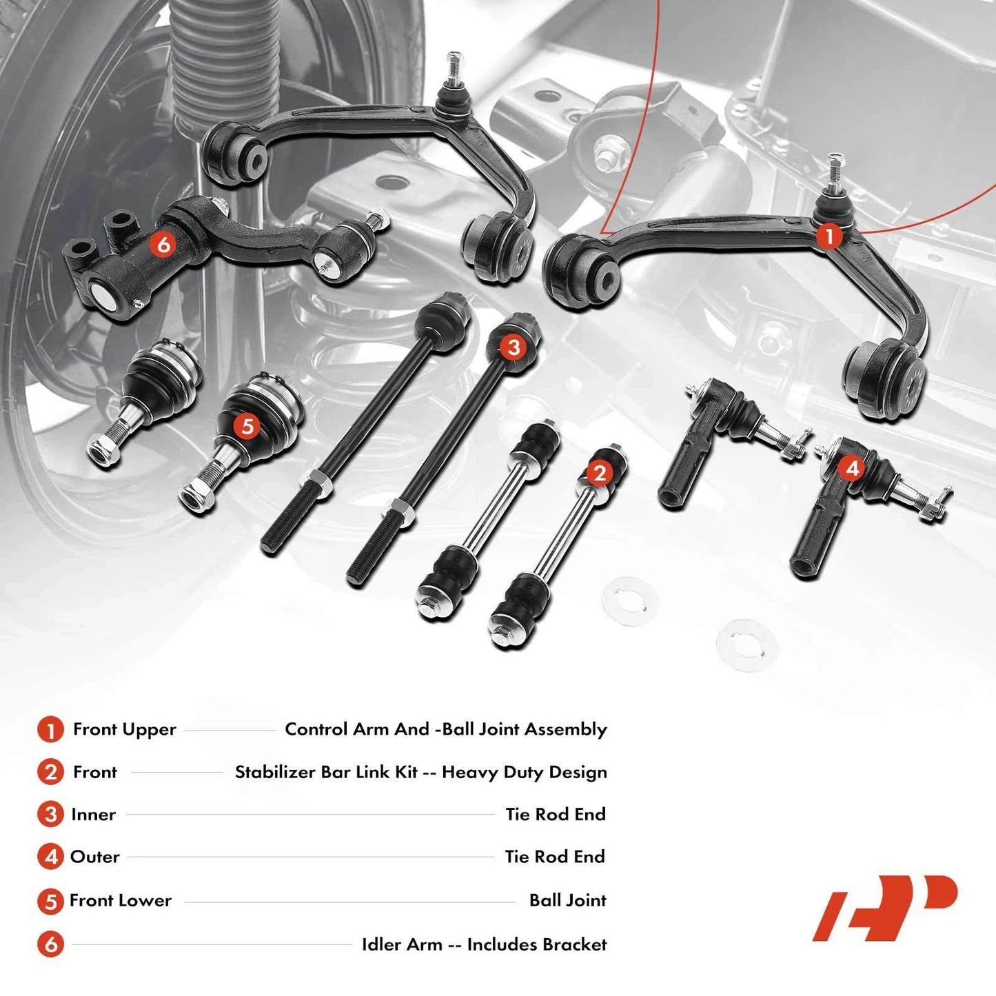 13x Control Arm Ball Joint Kit for Silverado 3500 HD (2001–2010)