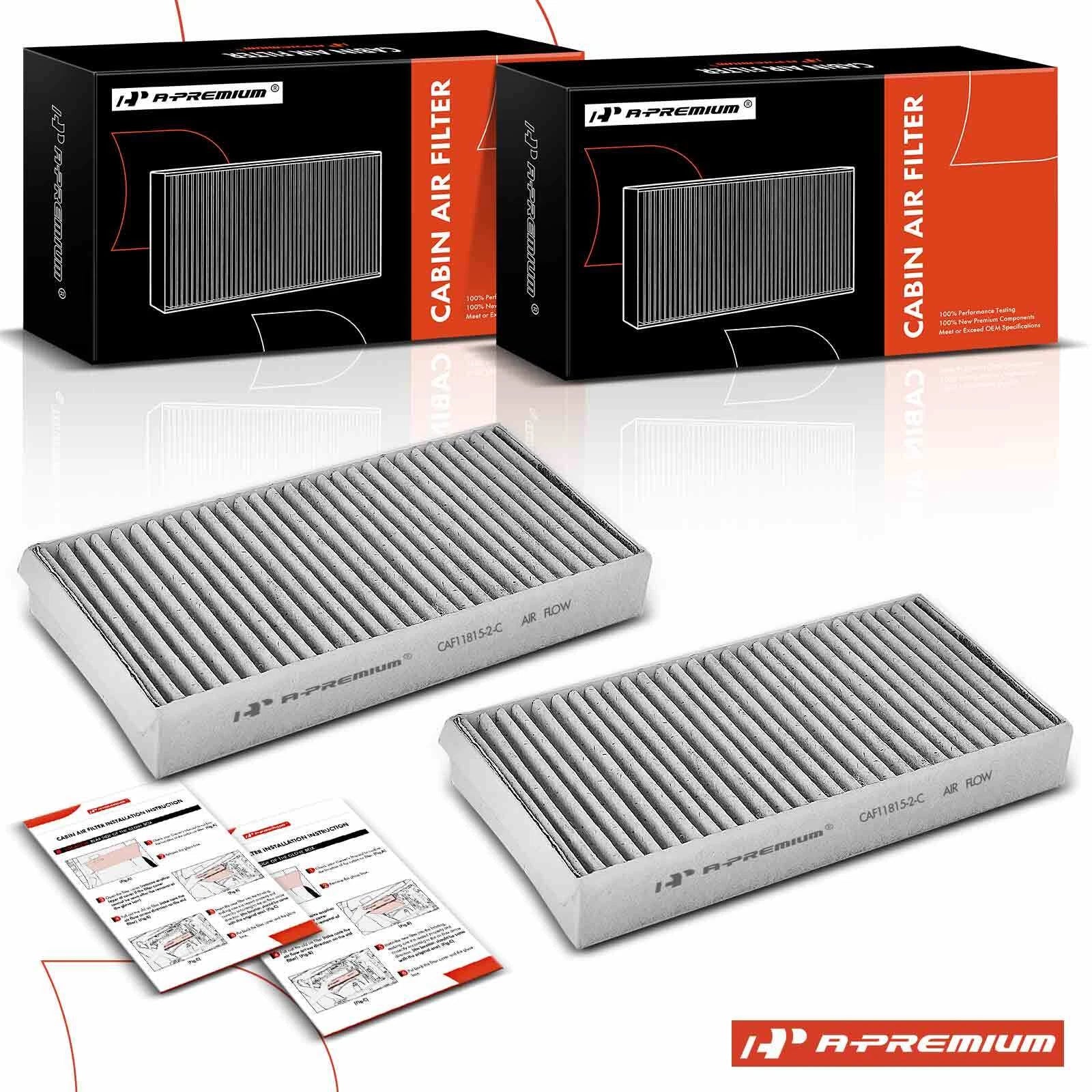 2X Activated Carbon Cabin Air Filter for Mercedes-Benz E350 (2006–2009)