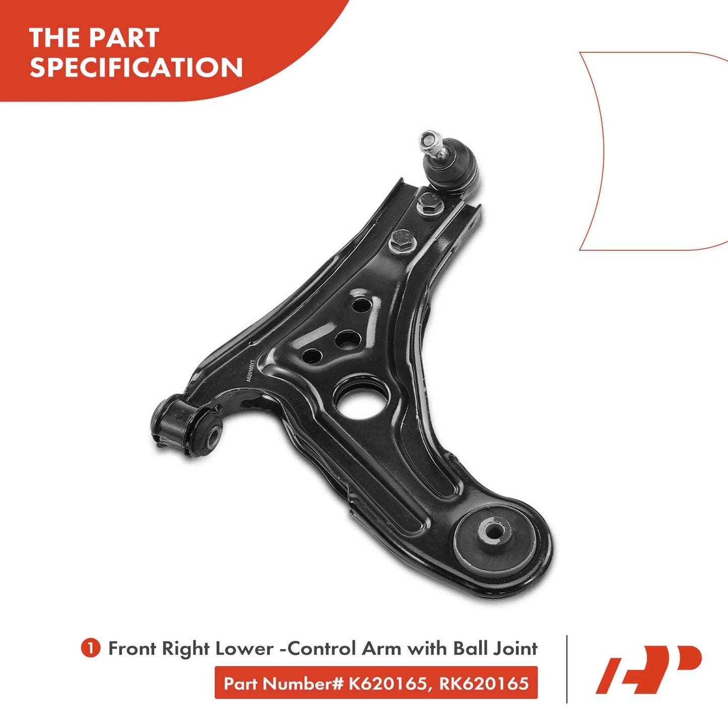 8x Front Control Arm with Ball Joint Tie Rod Kit for Aveo G3 (2004–2011)