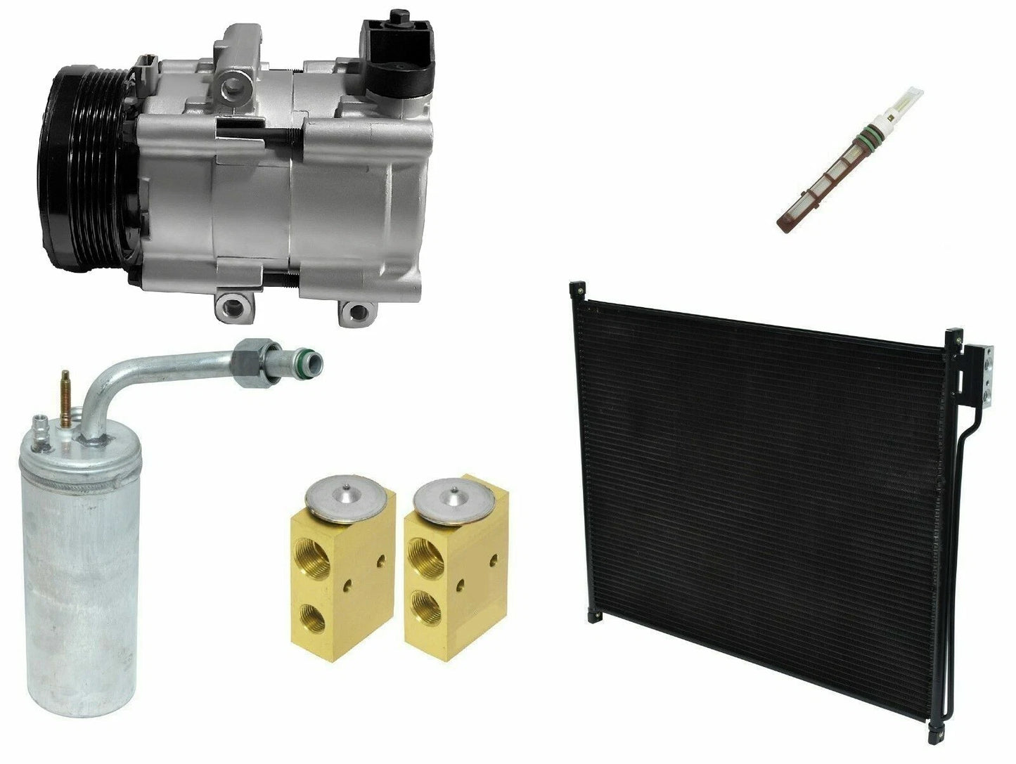 AC Compressor Kit With Condenser for Ford Excursion 5.4L 6.8L (2002–2003)