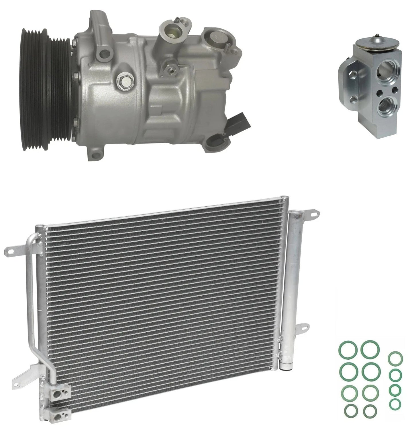 A/C Compressor Kit with Condenser for Volkswagen Jetta 2.5L (2012–2018)