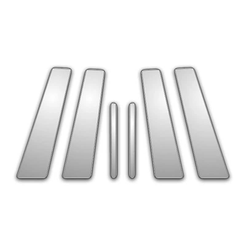 6Pc Chrome Pillar Post Covers for 08-15 Jaguar Xf - Upgrade Your Auto P3937