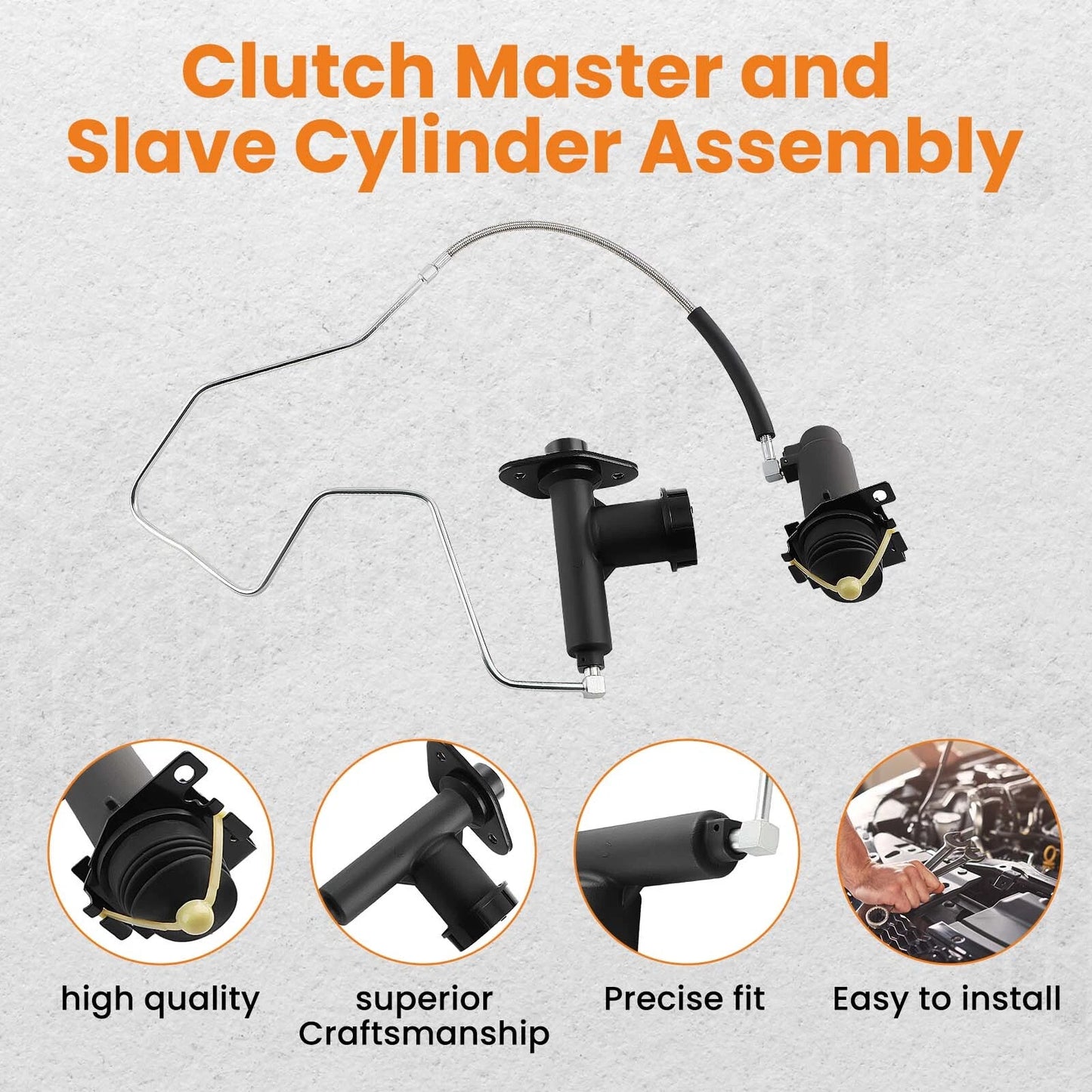 Clutch Line Slave Master Kit for 1993–1997 Ford F-250 F-350 (Front)
