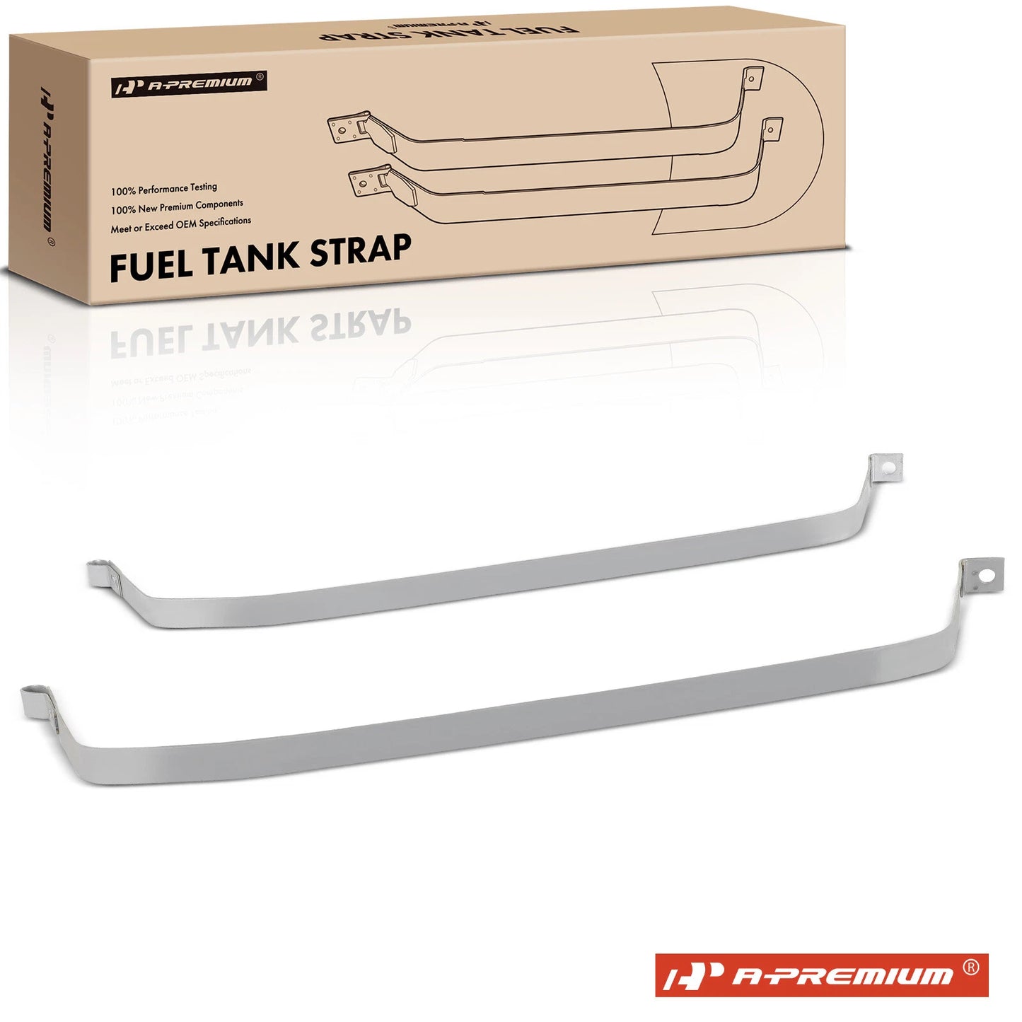 2X Steel Fuel Tank Straps for Chevrolet El Camino (1978–1987)