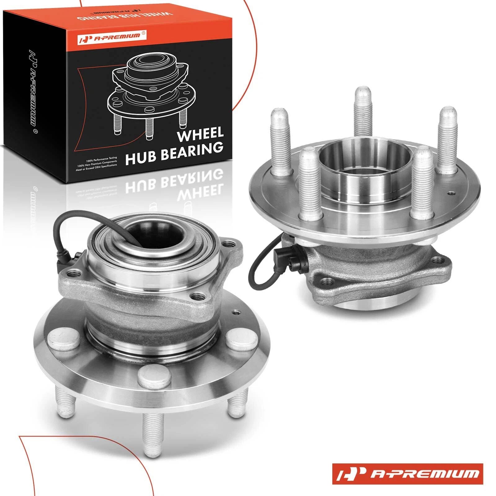 2X Rear Wheel Hub & Bearing Assembly w/ABS for Chevy Equinox GMC (2010–2017)