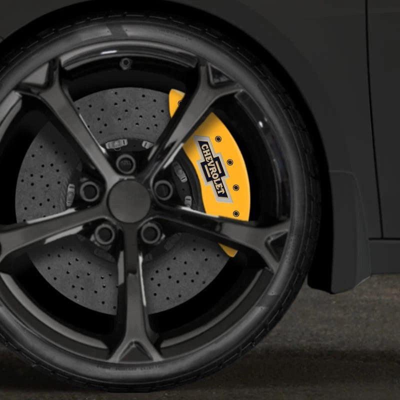 Yellow Caliper Covers Set of 4 '100 Anniversary logo' for 2015-2020 Chevy Tahoe