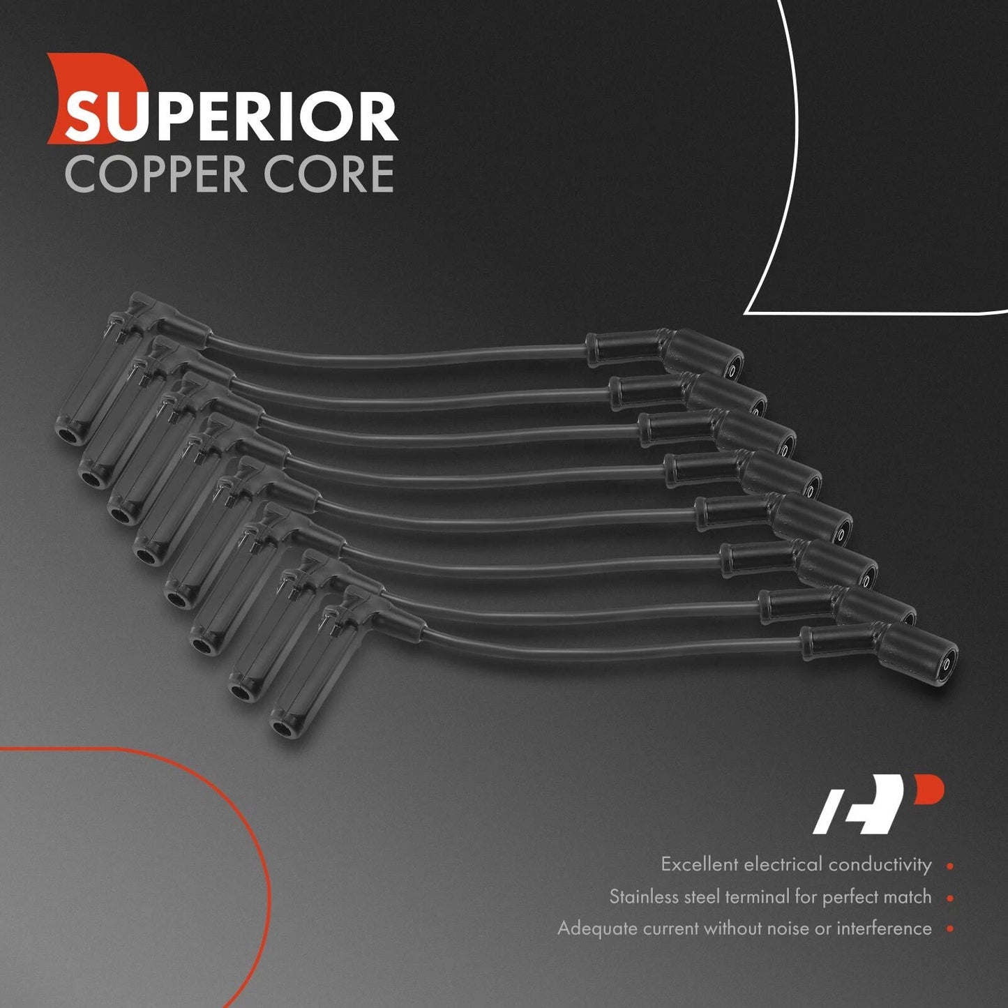 8x Spark Plug Wire Set for Chevy Silverado 3500 (2001–2006)