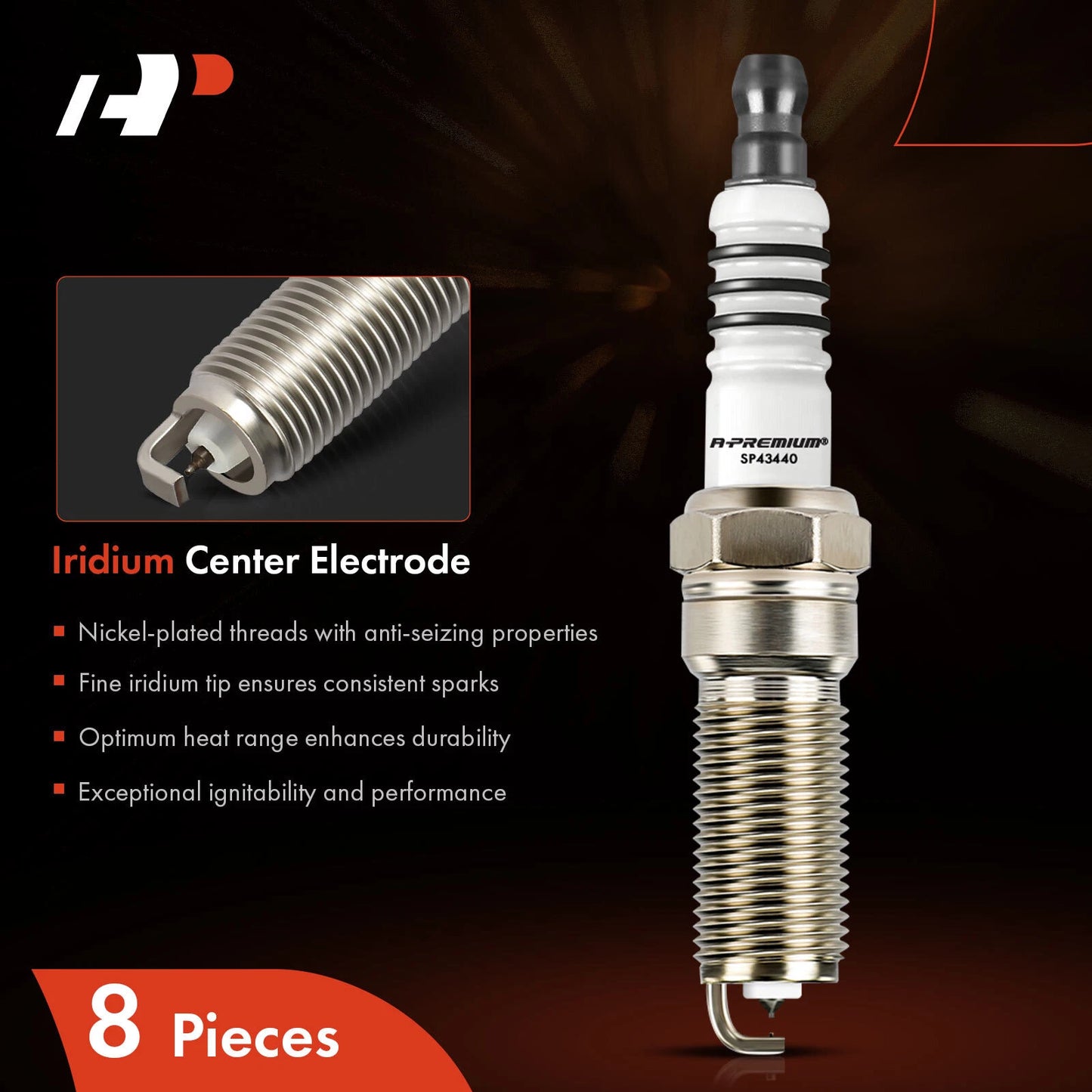 8x Iridium Platinum Spark Plugs for Chevy Silverado 1500 (2014–2020)