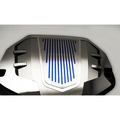 Engine Cover Polished Brushed Style with Green C Fiber Inlay for Camaro (2016–2018)