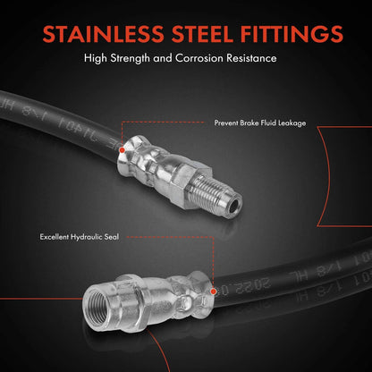 2X Front Brake Hydraulic Hose for Mercedes-Benz CL55 AMG CL600 (2000–2006)