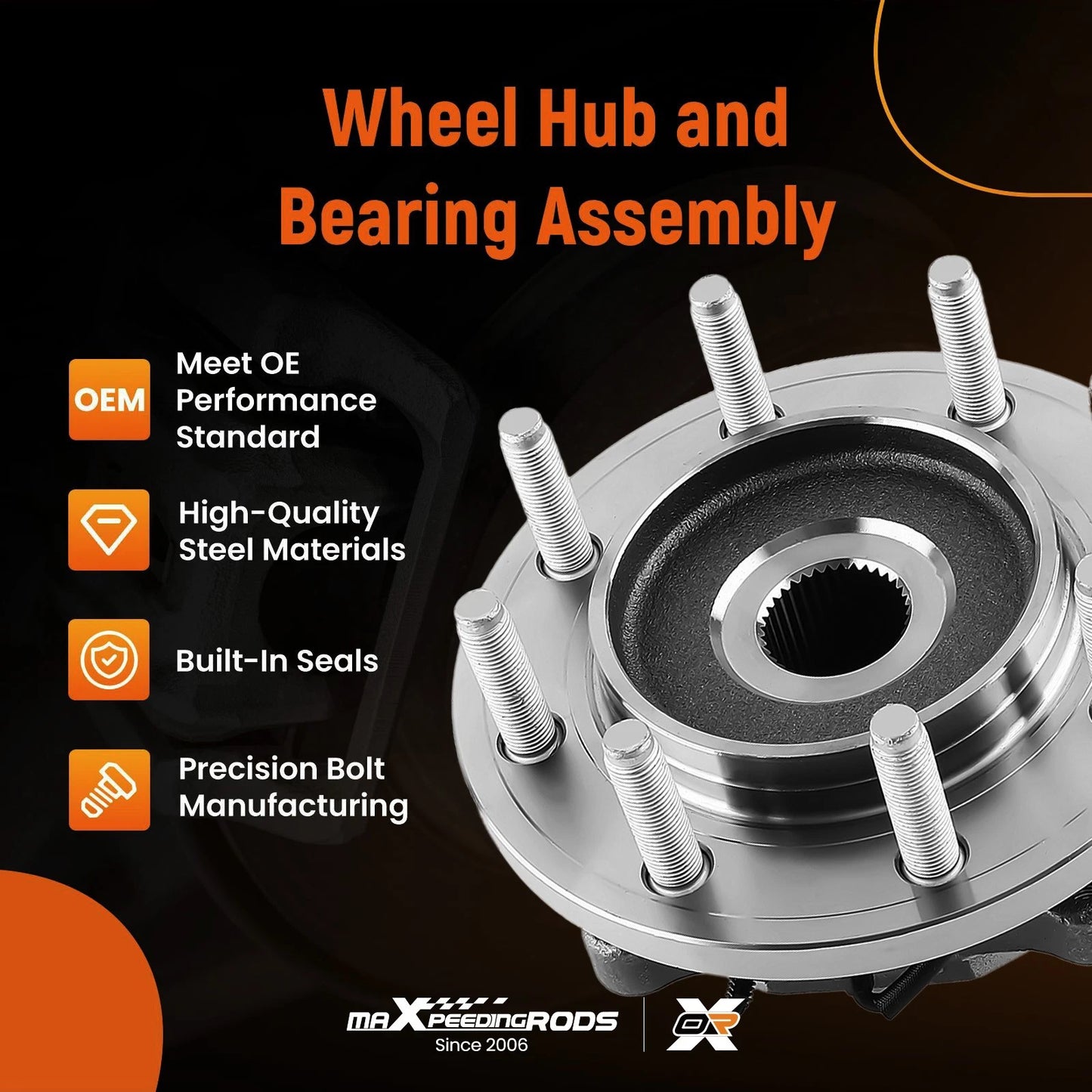 Front Wheel Hub Assembly for RAM 2500 3500 4WD (2012–2013)