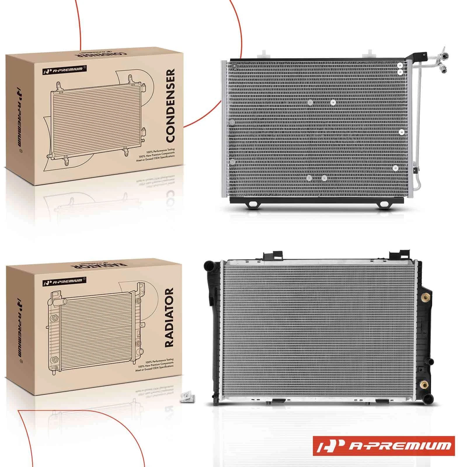 2X Radiator & AC Condenser Cooling Kit for Benz C220 (1994–1996)