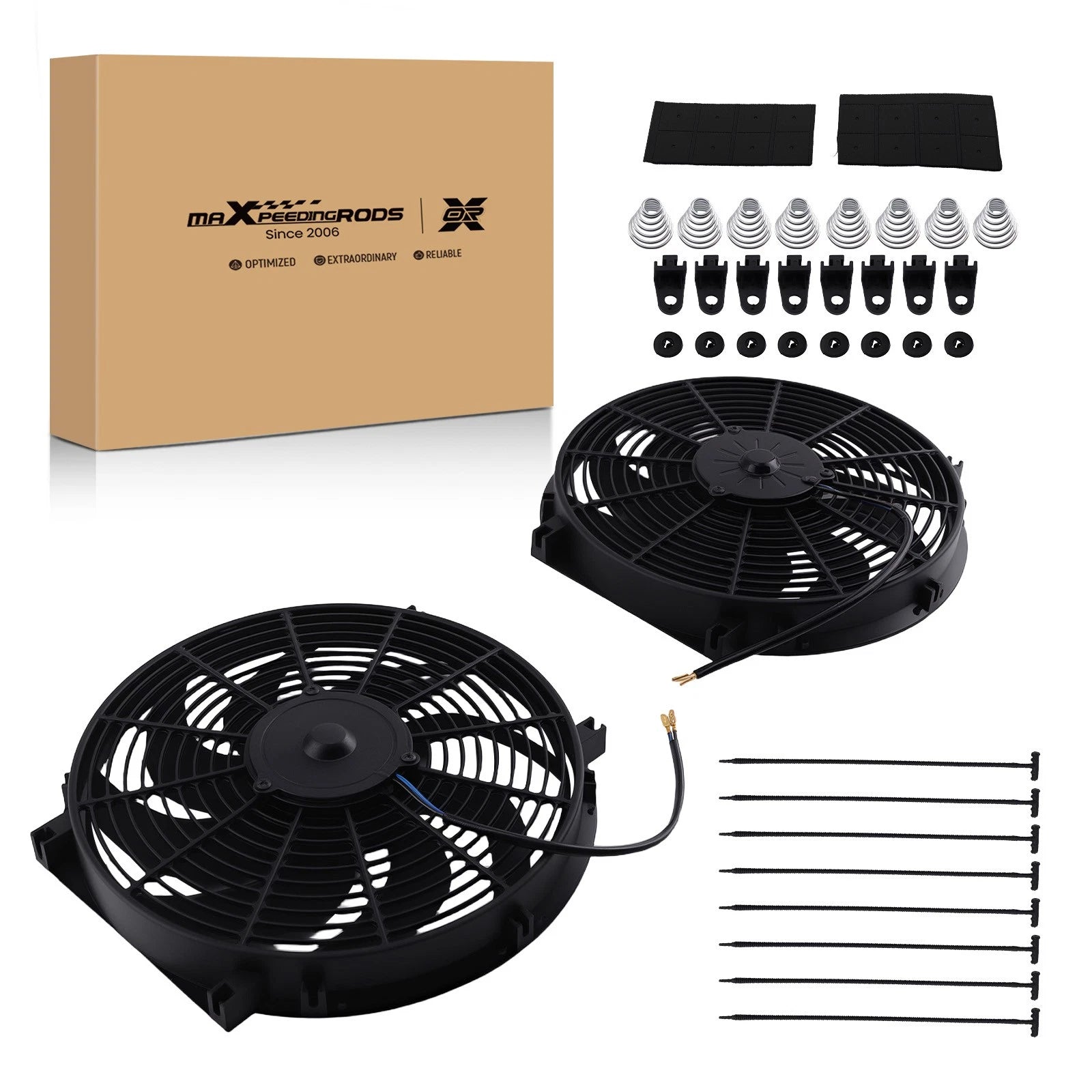 High Flow Radiator Fan Assembly for Universal Application (900–CFM)