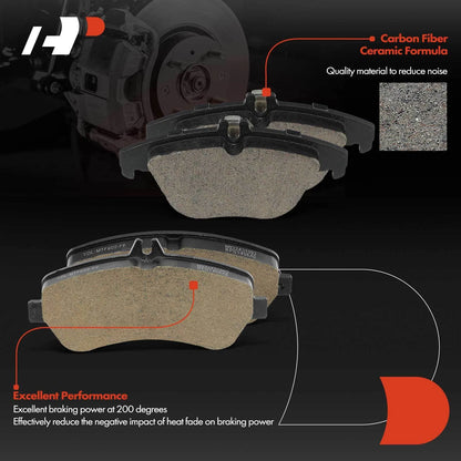 8x Ceramic Brake Pads for Mercedes-Benz GLK250 (2013–2015)