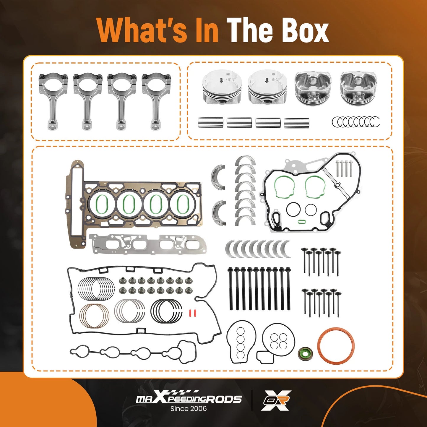Connecting Rods and Piston Kit for Chevrolet Equinox 2.4L (2008–2017)