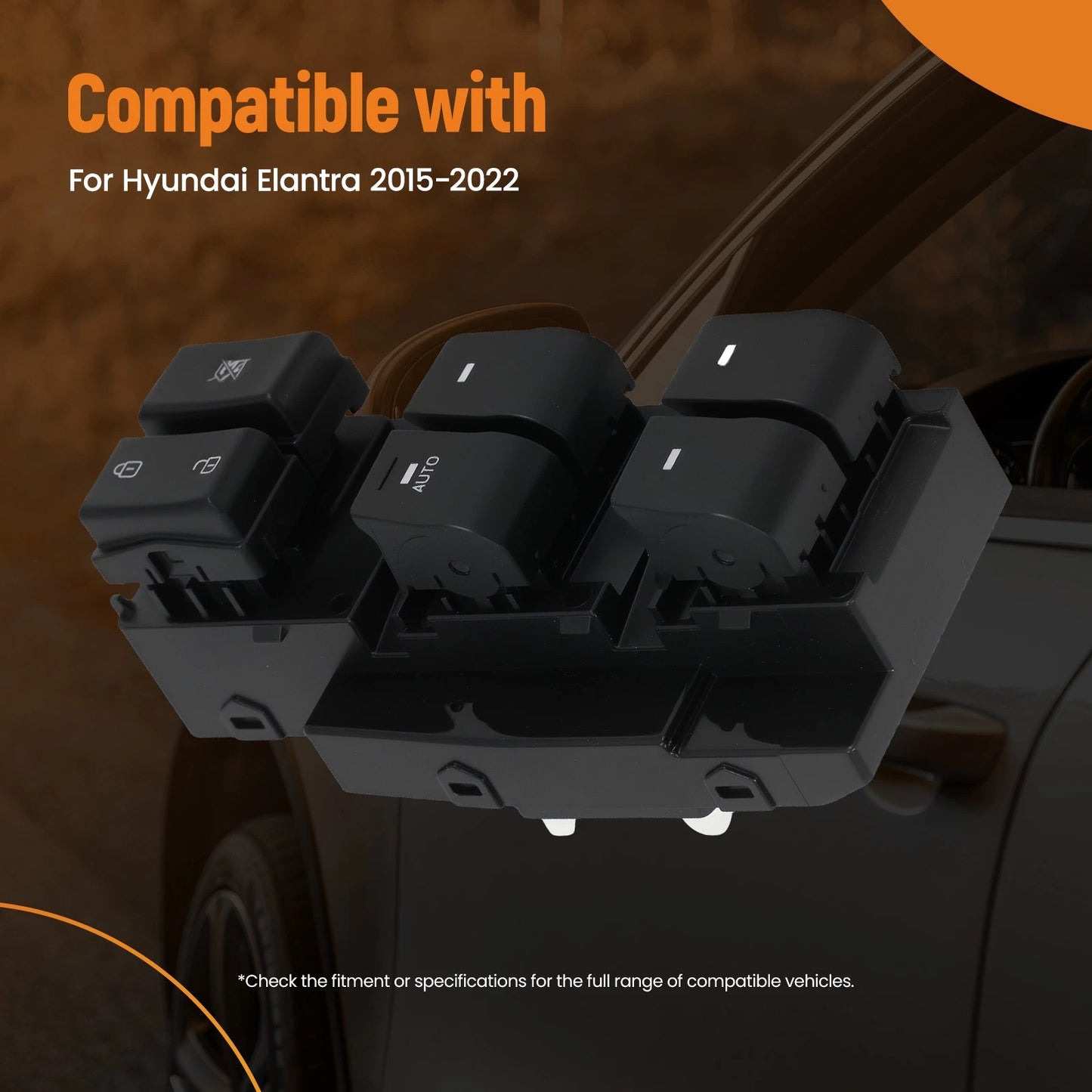 Front Left Master Power Window Switch for Hyundai Elantra (2017–2020)