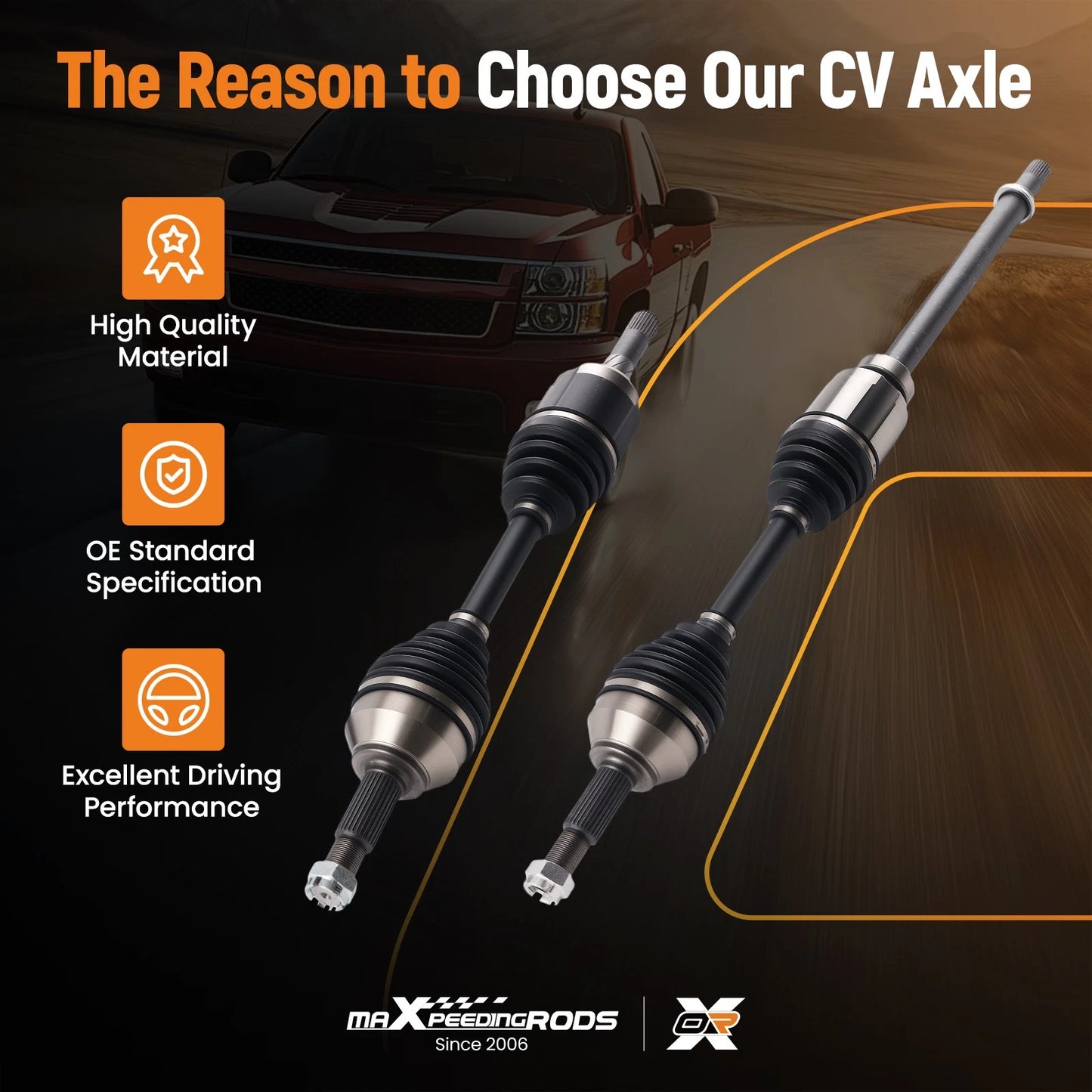 2x Front CV Joint Axle Shaft for Nissan Rogue (2008–2015)