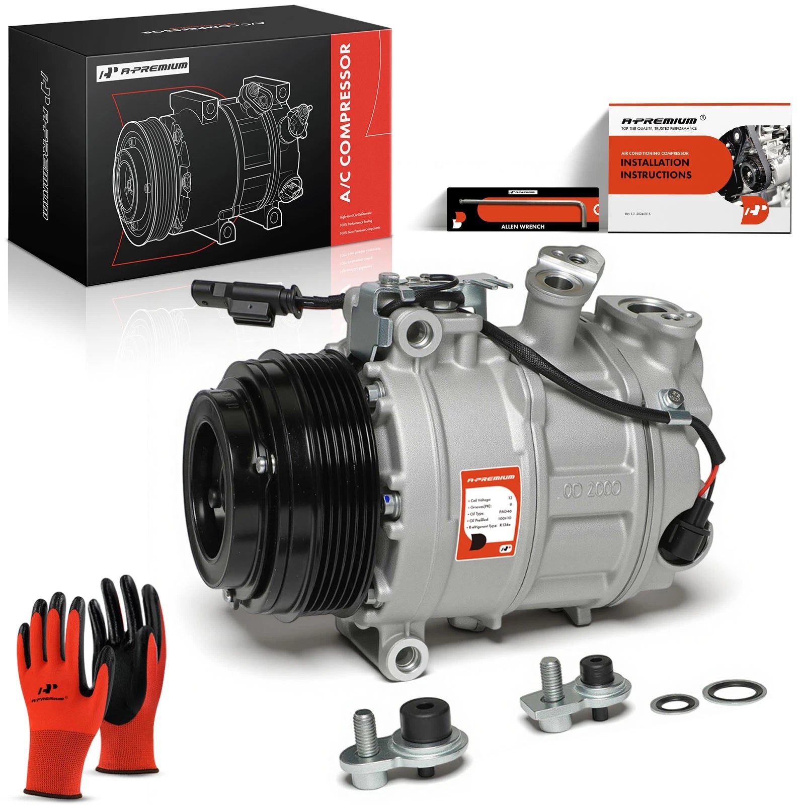 A/C Compressor with Clutch for Mercedes-Benz C400 C43 AMG E400 E450 (2015–2020)