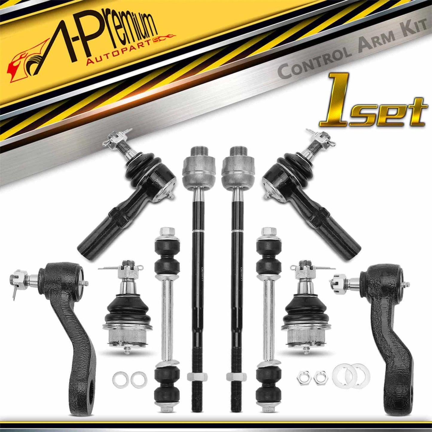 10x Front Idler Pitman Arm Tie Rod End for Chevrolet Express