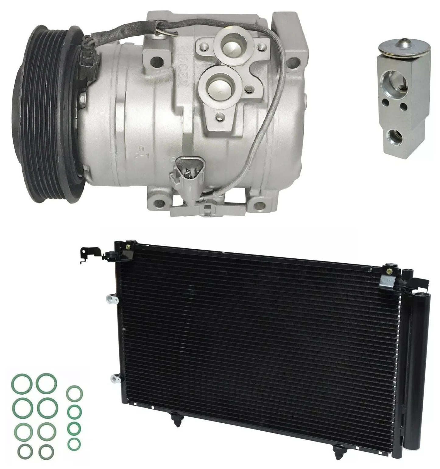 A/C Compressor Kit Replacement With Condenser for Toyota Camry 3.0L (2002–2002)