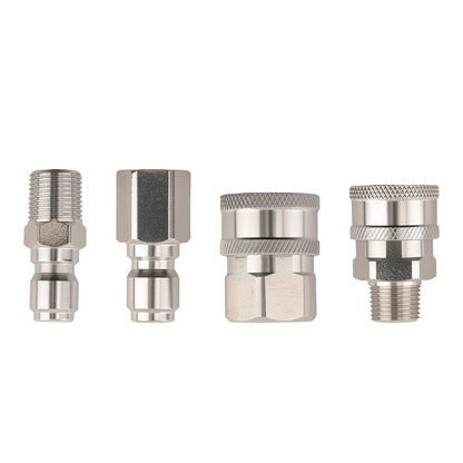 3/8 in NPT Quick-Connect Plug Adapter for Pressure Washer (Stainless Steel)