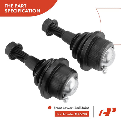 10x Front Control Arm Ball Joint Tie Rod End for Chevy Silverado 2500 (2001–2007)